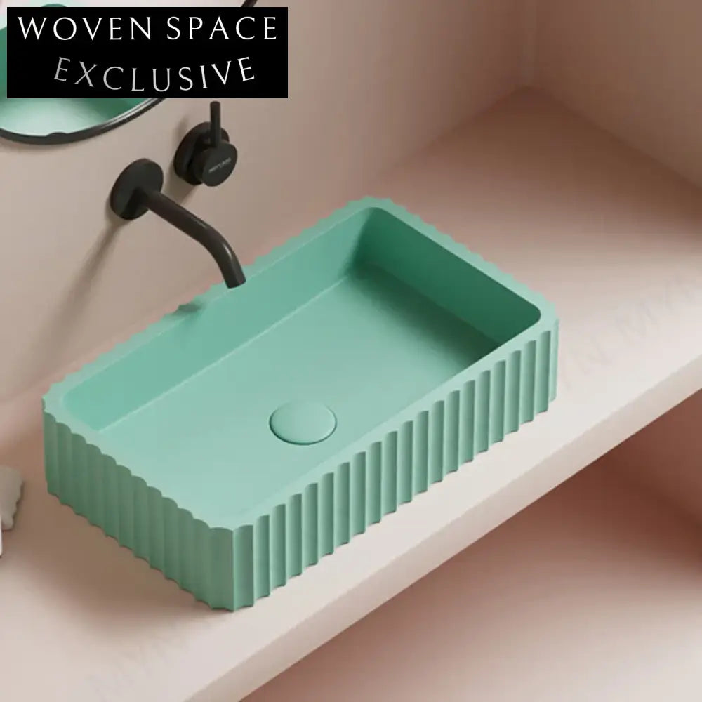 Modern Square Concrete Countertop Vessel Bathroom Sink