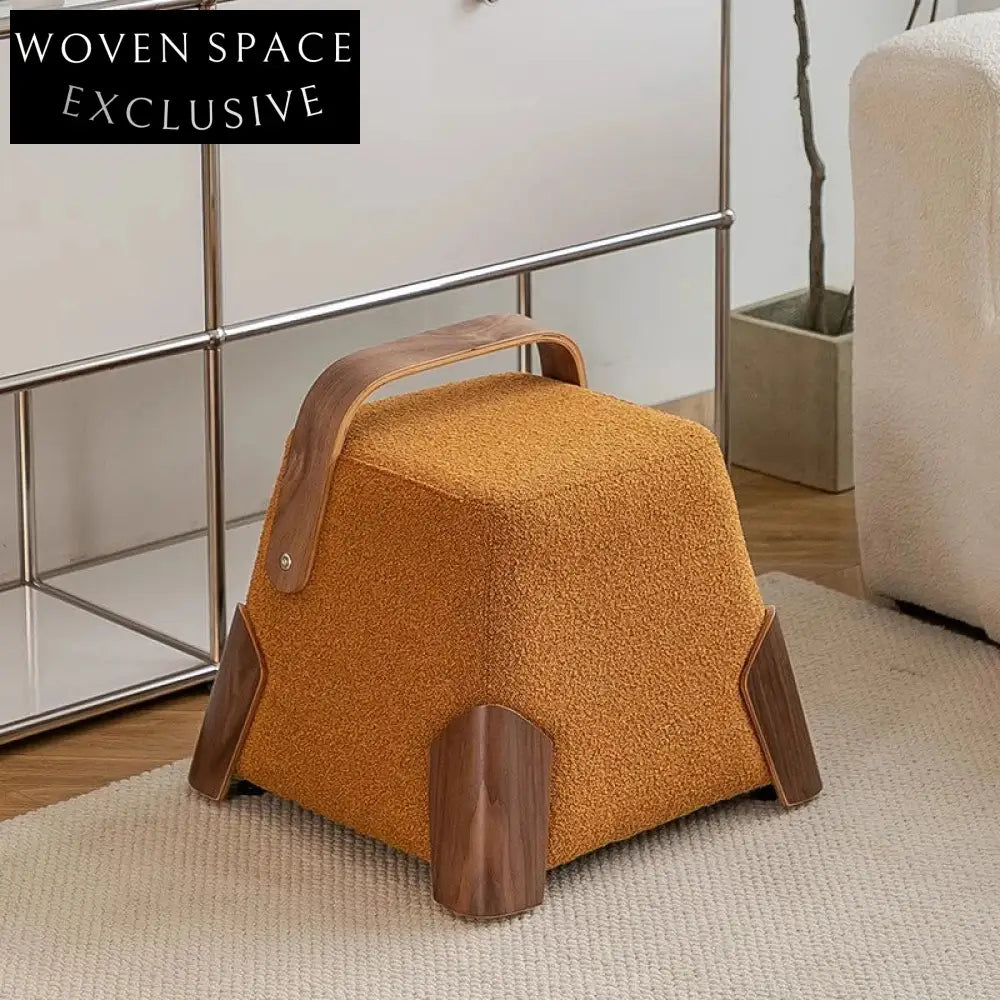 Modern Square Fabric Ottoman Chair - Versatile Living Room Footrest Stool