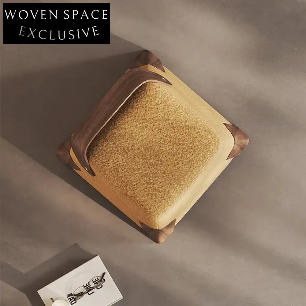 Modern Square Fabric Ottoman Chair - Versatile Living Room Footrest Stool