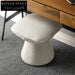 Modern Square Fabric Ottoman Stool - Plush Teddy Upholstery for Living Room