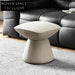 Modern Square Fabric Ottoman Stool - Plush Teddy Upholstery for Living Room