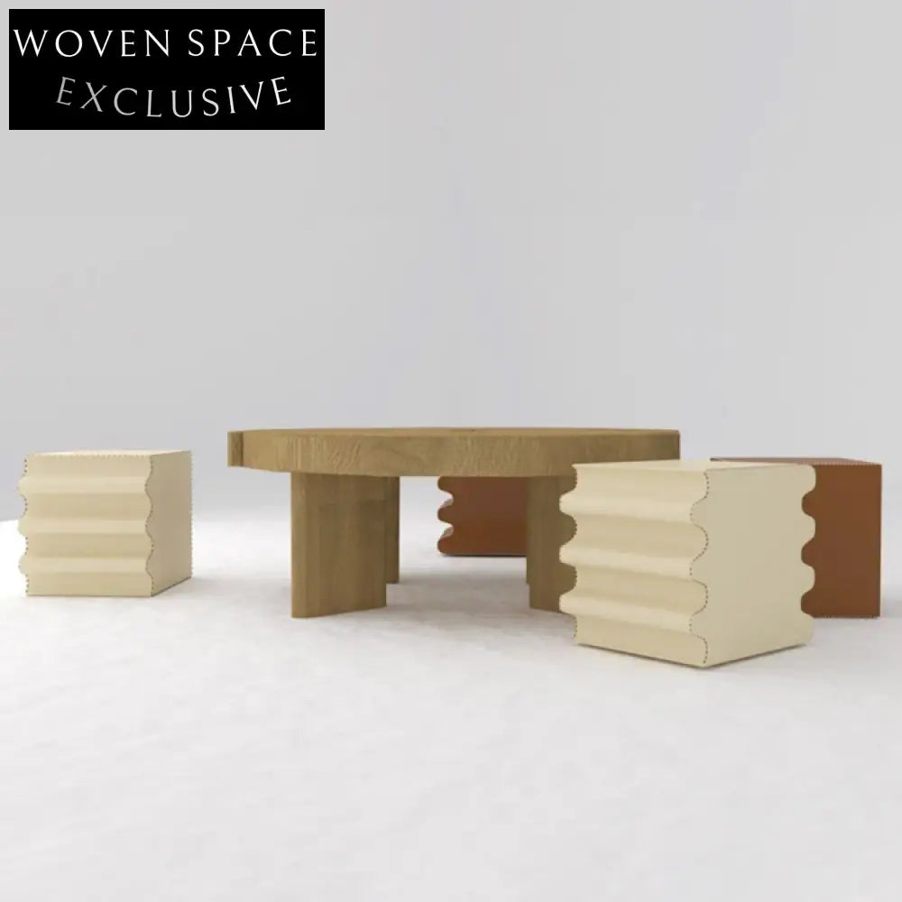 Modern Square Fabric Upholstered Living Room Bedroom Hospital Accent Ottoman