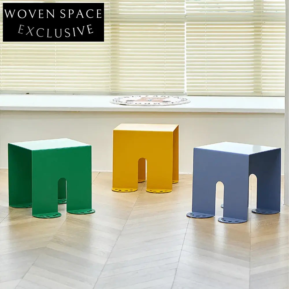 Modern Square Metal Accent Table, Animal Legs Design, Custom Color Coffee Table