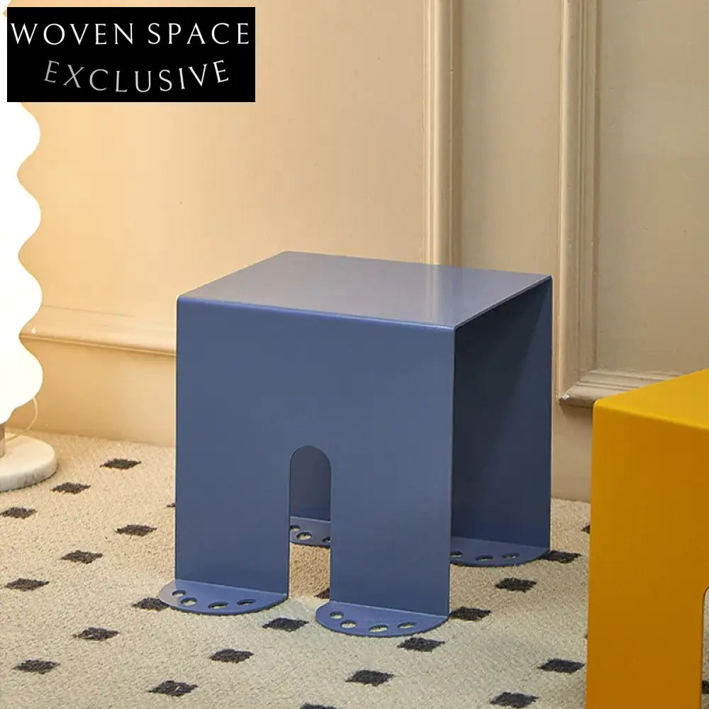 Modern Square Metal Accent Table, Animal Legs Design, Custom Color Coffee Table