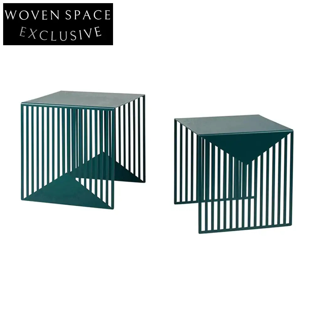 Modern Square Metal Wire Side Table – Elegant Living Room & Bedroom Coffee Table