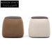 Modern Square Ottoman Footstool, Fabric & Leather Makeup Shoe Stool