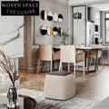 Modern Square Ottoman Footstool, Fabric & Leather Makeup Shoe Stool
