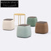 Modern Square Ottoman Footstool, Fabric & Leather Makeup Shoe Stool