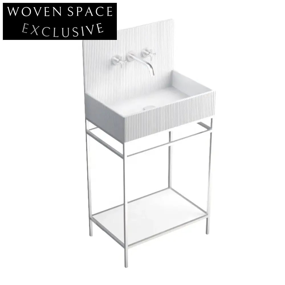 Modern Square Purple Resin Wall Hung Bathroom Artificial Stone Sink Basin