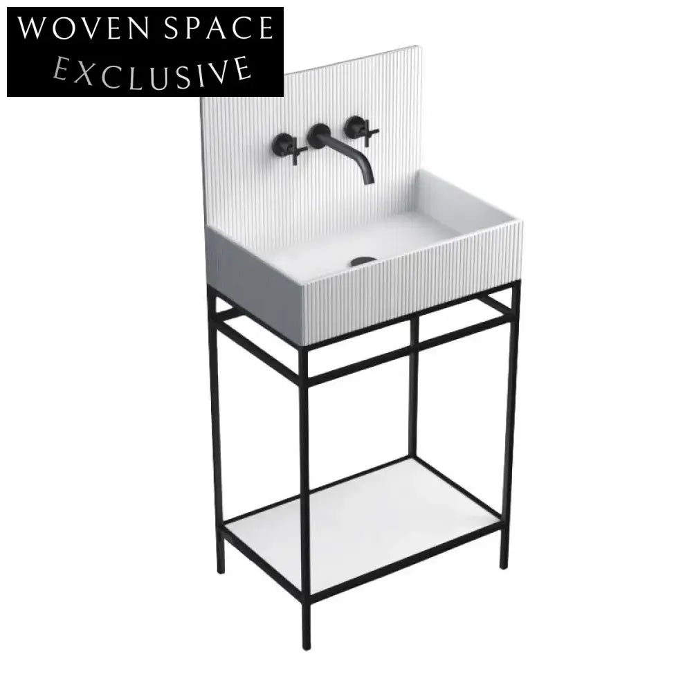 Modern Square Purple Resin Wall Hung Bathroom Artificial Stone Sink Basin