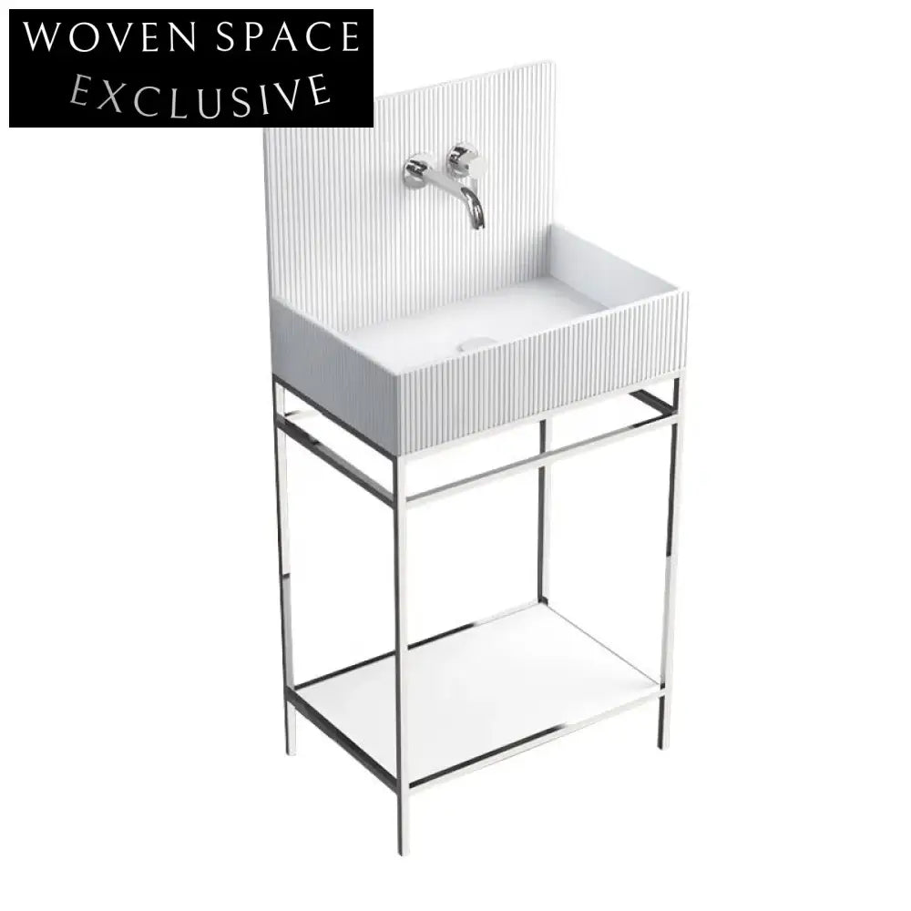 Modern Square Purple Resin Wall Hung Bathroom Artificial Stone Sink Basin