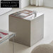 Modern Square Silver Stainless Steel Accent Living Room Coffee Table