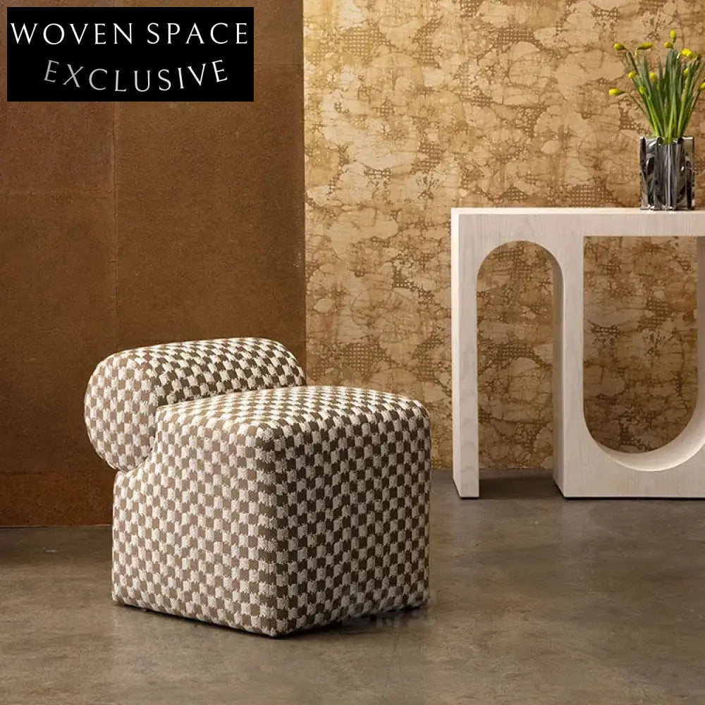 Modern Square Velvet Fabric Ottoman Footstool, Living Room Accent Pouf