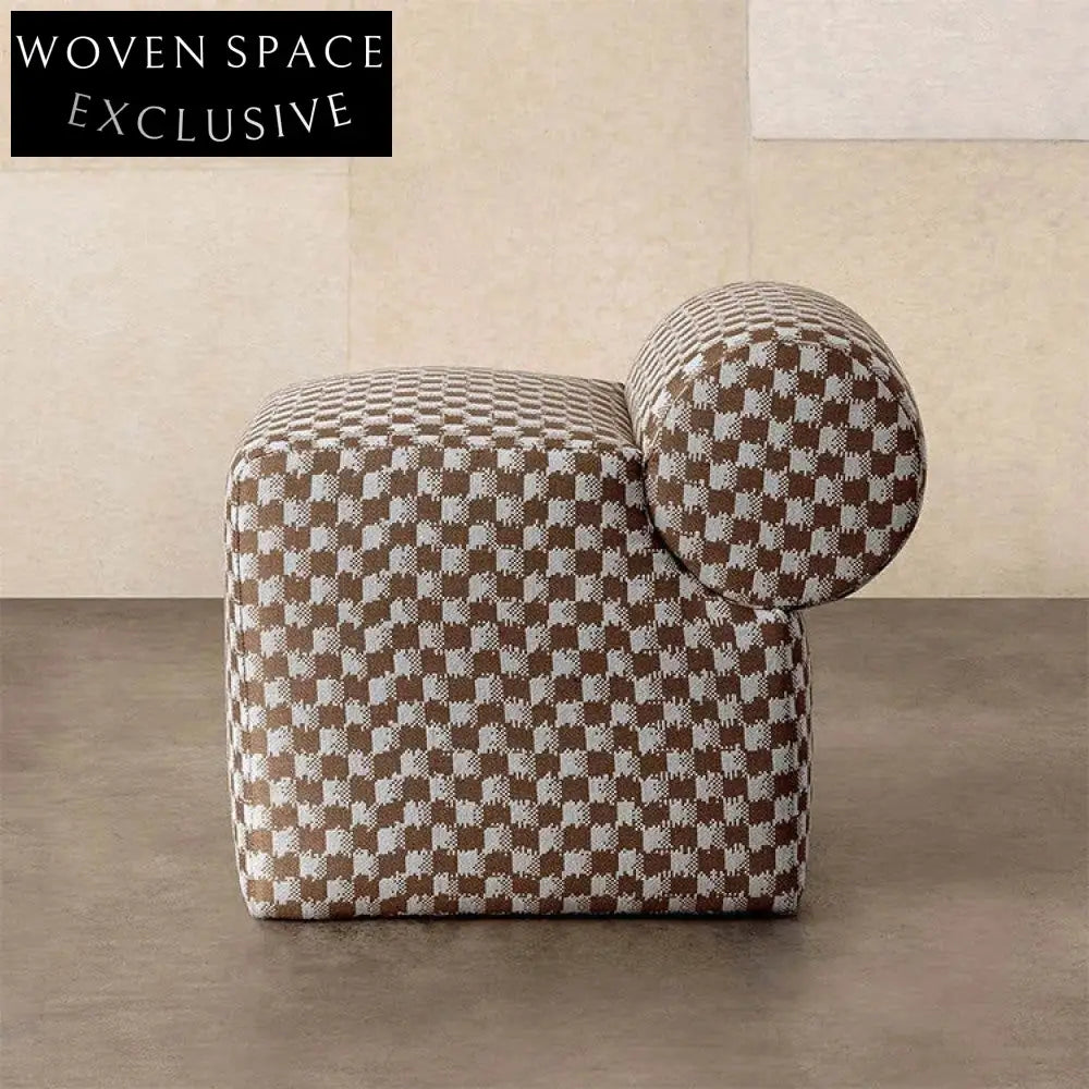 Modern Square Velvet Fabric Ottoman Footstool, Living Room Accent Pouf