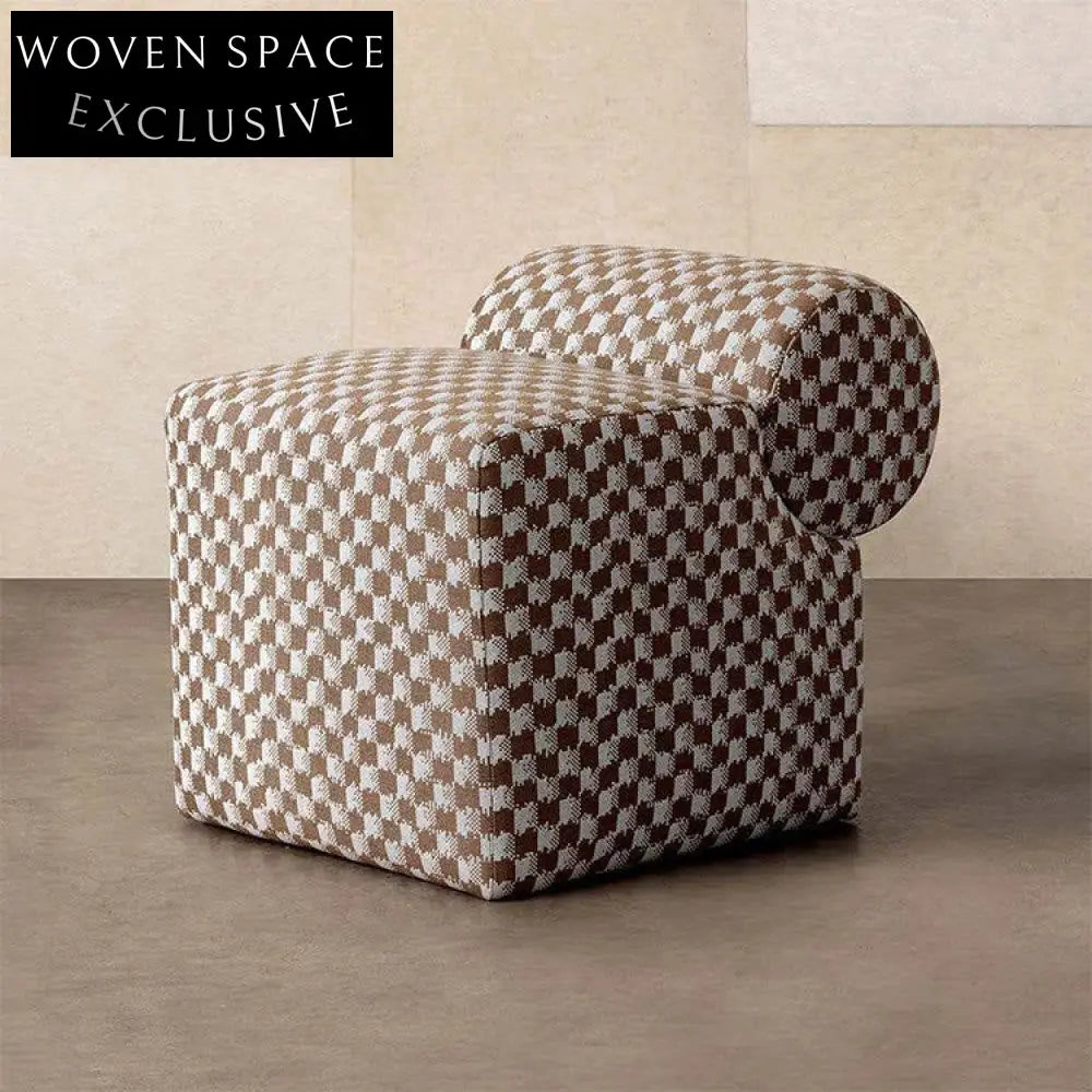 Modern Square Velvet Fabric Ottoman Footstool, Living Room Accent Pouf
