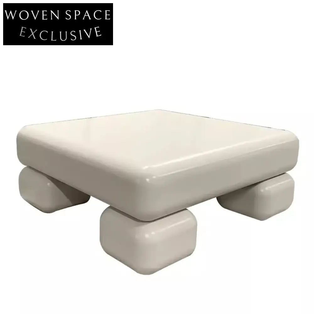 Modern Square Wooden Checkerboard Pattern Designer Living Room Coffee Table