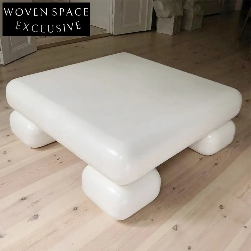 Modern Square Wooden Checkerboard Pattern Designer Living Room Coffee Table