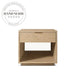 Modern Square Wooden Side Table with Storage Drawer Coffee Table