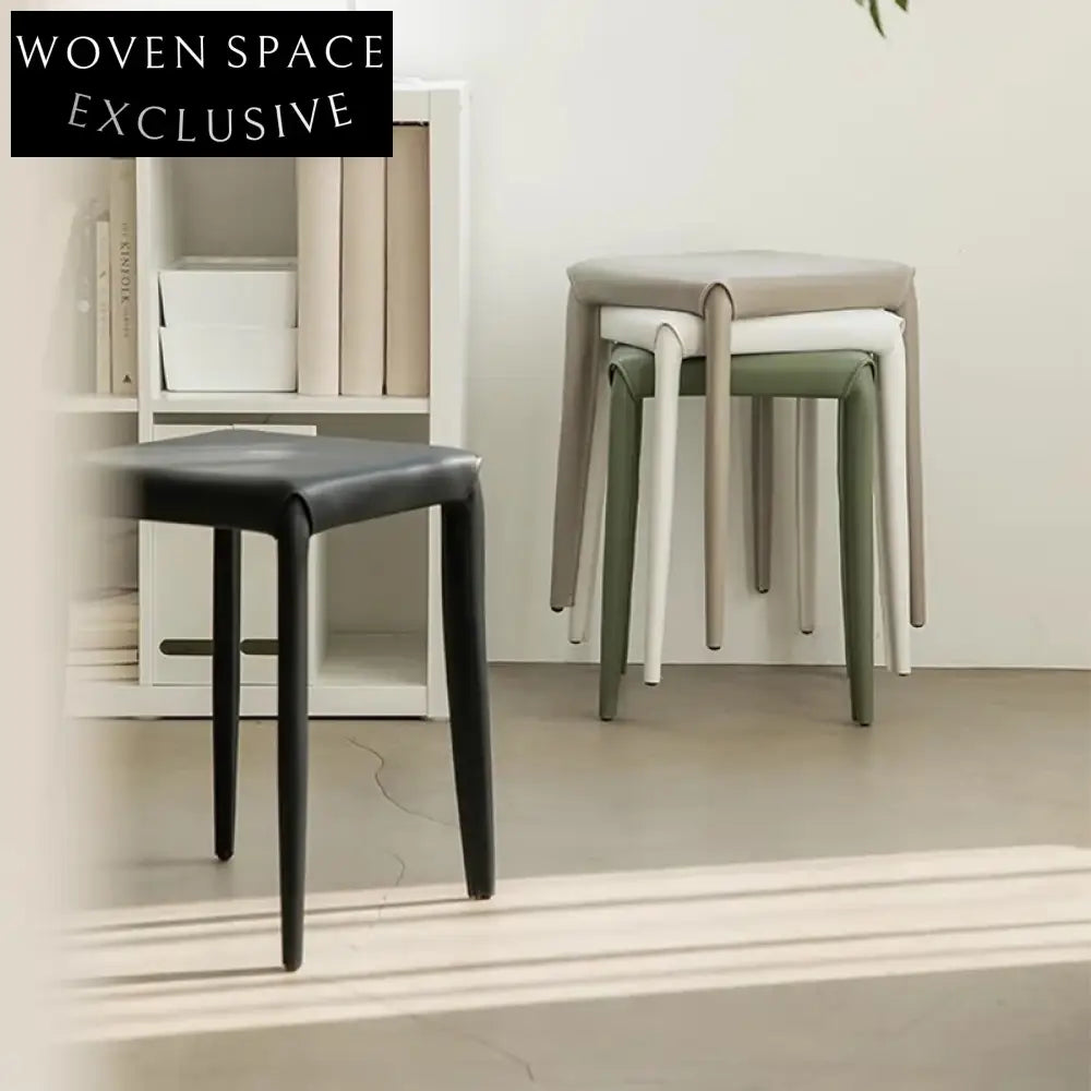 Modern Stackable Saddle Leather Dining Chair for Restaurants and Events