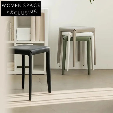 Modern Stackable Saddle Leather Dining Chair for Restaurants and Events