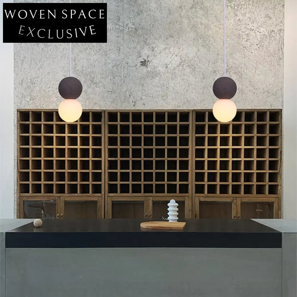 Modern Stacked Ball Terrazzo Marble Pink Grey Brown Ceiling Pendant Light