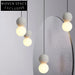 Modern Stacked Ball Terrazzo Marble Pink Grey Brown Ceiling Pendant Light