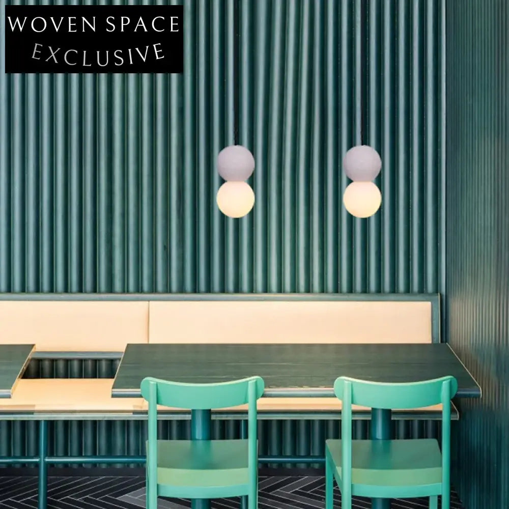 Modern Stacked Ball Terrazzo Marble Pink Grey Brown Ceiling Pendant Light