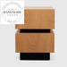 Modern Stacked Oak Wood Two Drawer Nordic Storage Bedside Table