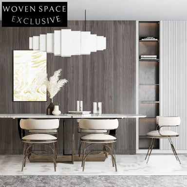 Modern Stainless Steel Fabric Leisure Chair for Dining, Elegant Metal Legs