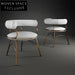 Modern Stainless Steel Fabric Leisure Chair for Dining, Elegant Metal Legs
