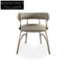 Modern Stainless Steel Fabric Leisure Chair for Dining, Elegant Metal Legs