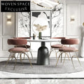 Modern Stainless Steel Fabric Leisure Chair for Dining, Elegant Metal Legs