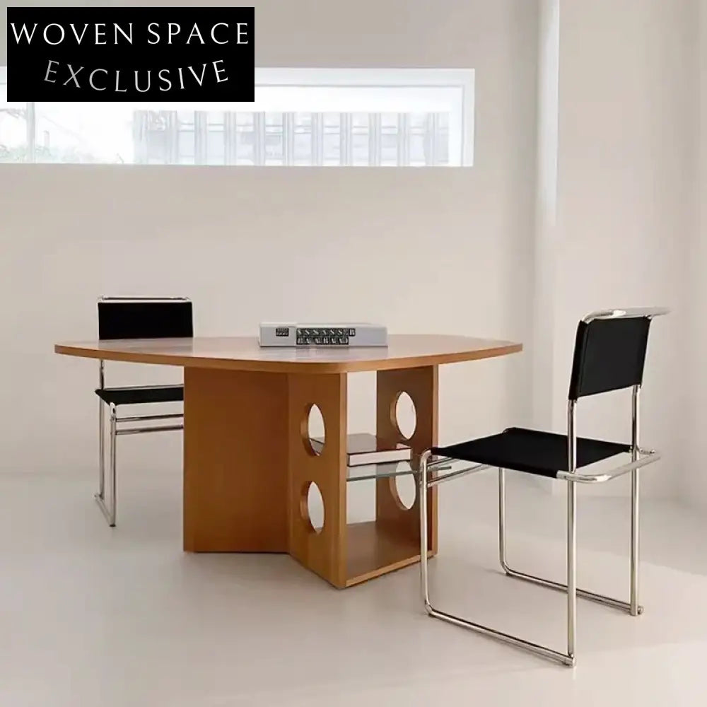 Modern Stainless Steel Frame Saddle Leather Home Office Dining Chair