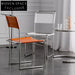 Modern Stainless Steel Frame Saddle Leather Home Office Dining Chair