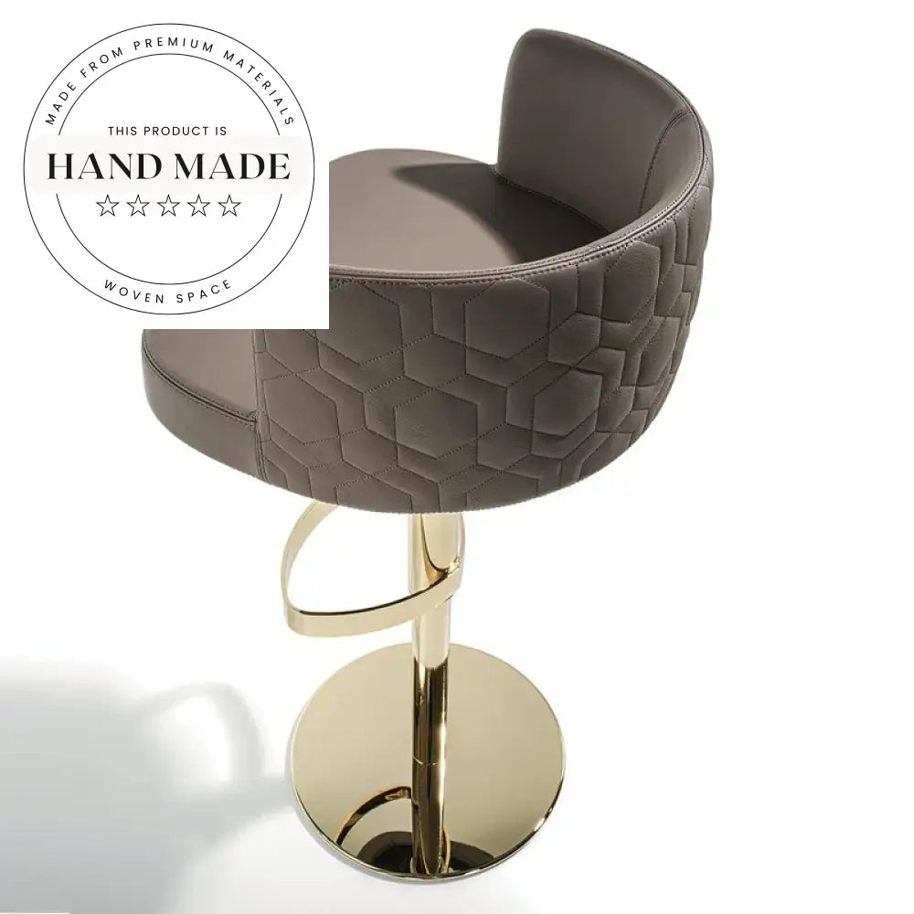 Modern Stainless Steel Swivel Adjustable Luxury Metal Kitchen Bar Stool