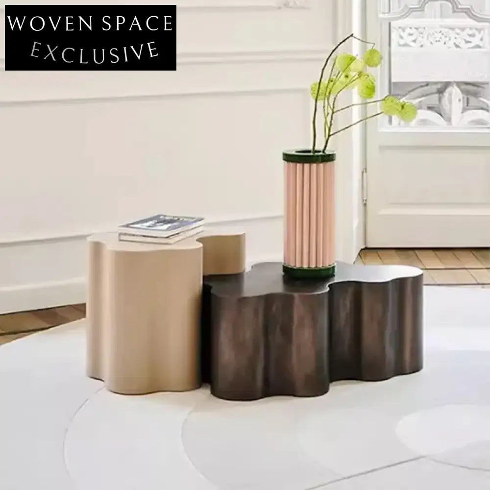 Modern Stainless Steel Tree Trunk Design Coffee Table for Living Room