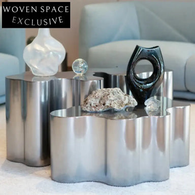 Modern Stainless Steel Tree Trunk Design Coffee Table for Living Room