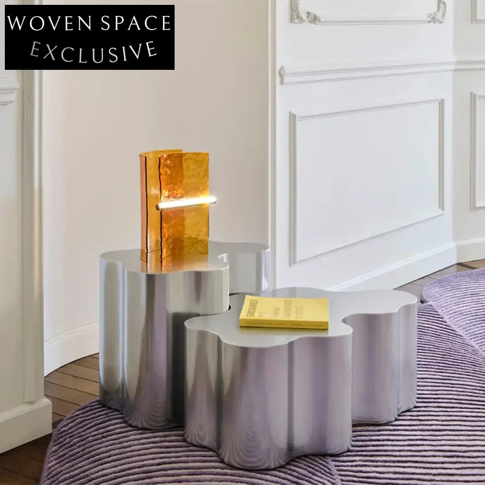 Modern Stainless Steel Tree Trunk Design Coffee Table for Living Room