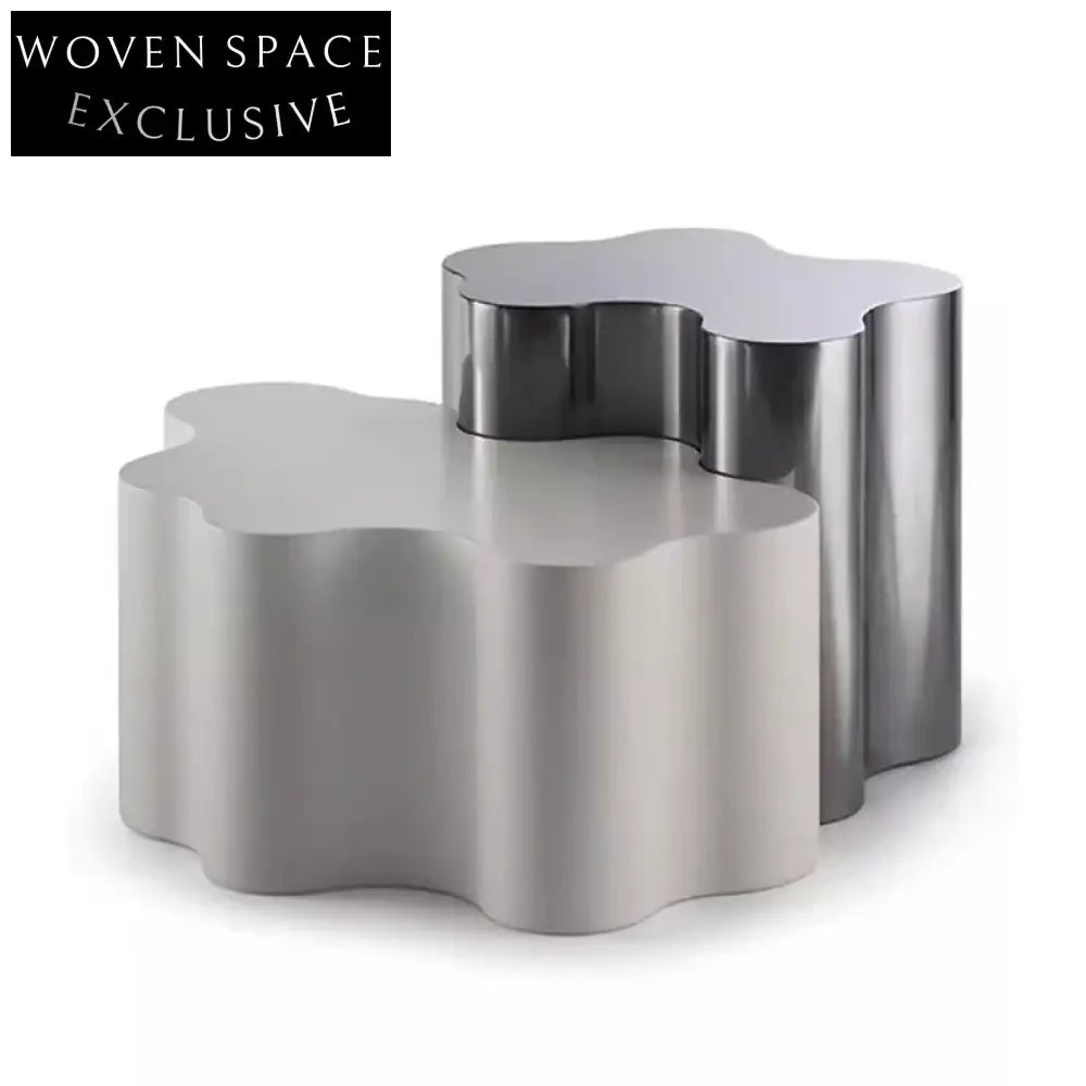 Modern Stainless Steel Tree Trunk Design Coffee Table for Living Room