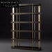 Modern Stainless Steel Wood Bookcase Display Case for Living Room Home Bar