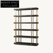 Modern Stainless Steel Wood Bookcase Display Case for Living Room Home Bar