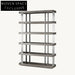 Modern Stainless Steel Wood Bookcase Display Case for Living Room Home Bar