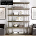 Modern Stainless Steel Wood Bookcase Display Case for Living Room Home Bar