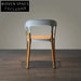Modern Steel and Wood Arm Dining Chair, Comfortable Designer Style Side Chair
