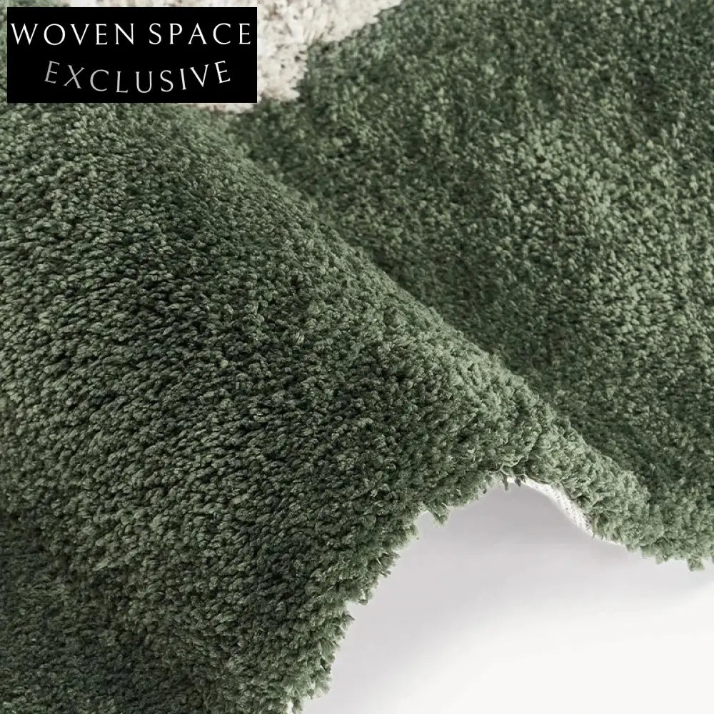 Modern Striped MilkSilk Area Rug, Large Handmade Geometric Style