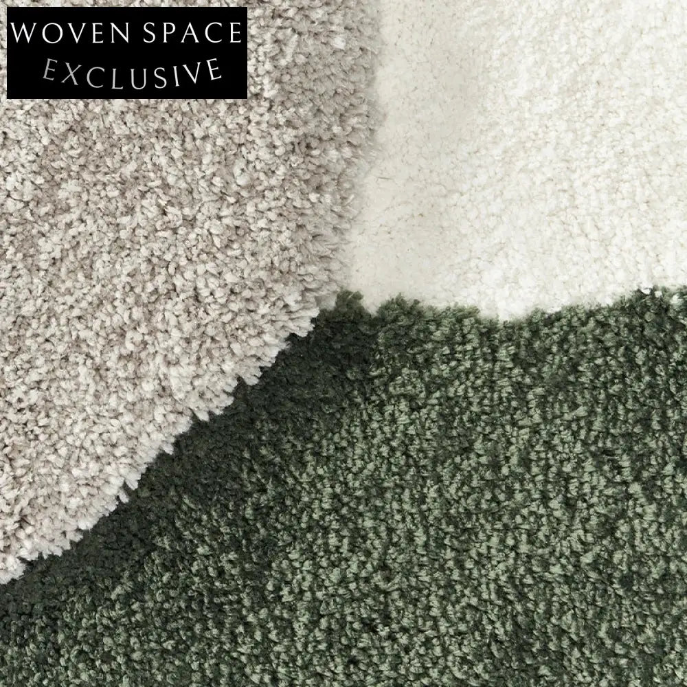 Modern Striped MilkSilk Area Rug, Large Handmade Geometric Style