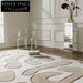 Modern Striped Polyester Blend Area Rug for Living Room Bedroom Carpet