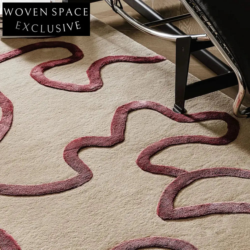 Modern Striped Polyester Blend Area Rug for Living Room Bedroom Carpet