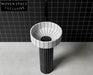 Modern Style Natural Marble Black Free Standing Wash Basin Sink for Bathroom Design Black / Stone