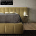 Modern Suede Fabric Upholstered King Size Bed Frame for Master Bedroom